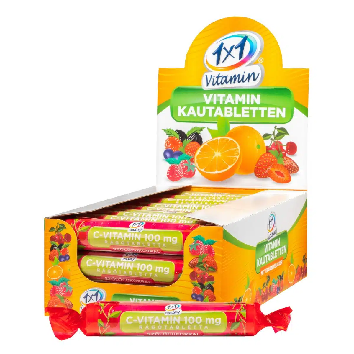 1x1 Vitamin C-vitamin 100mg szőlőcukor cseresznye ízben - 17db 1 1x1 Vitamin C-vitamin 100mg szőlőcukor cseresznye ízben - 17db