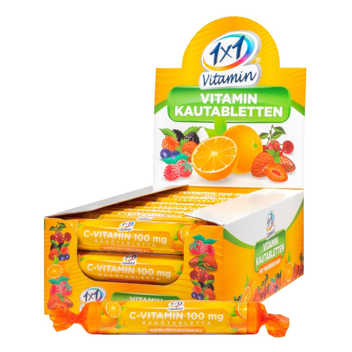 1x1 Vitamin C-vitamin narancsos szőlőcukor rágótabletta - 17db 1 1x1 Vitamin C-vitamin narancsos szőlőcukor rágótabletta - 17db