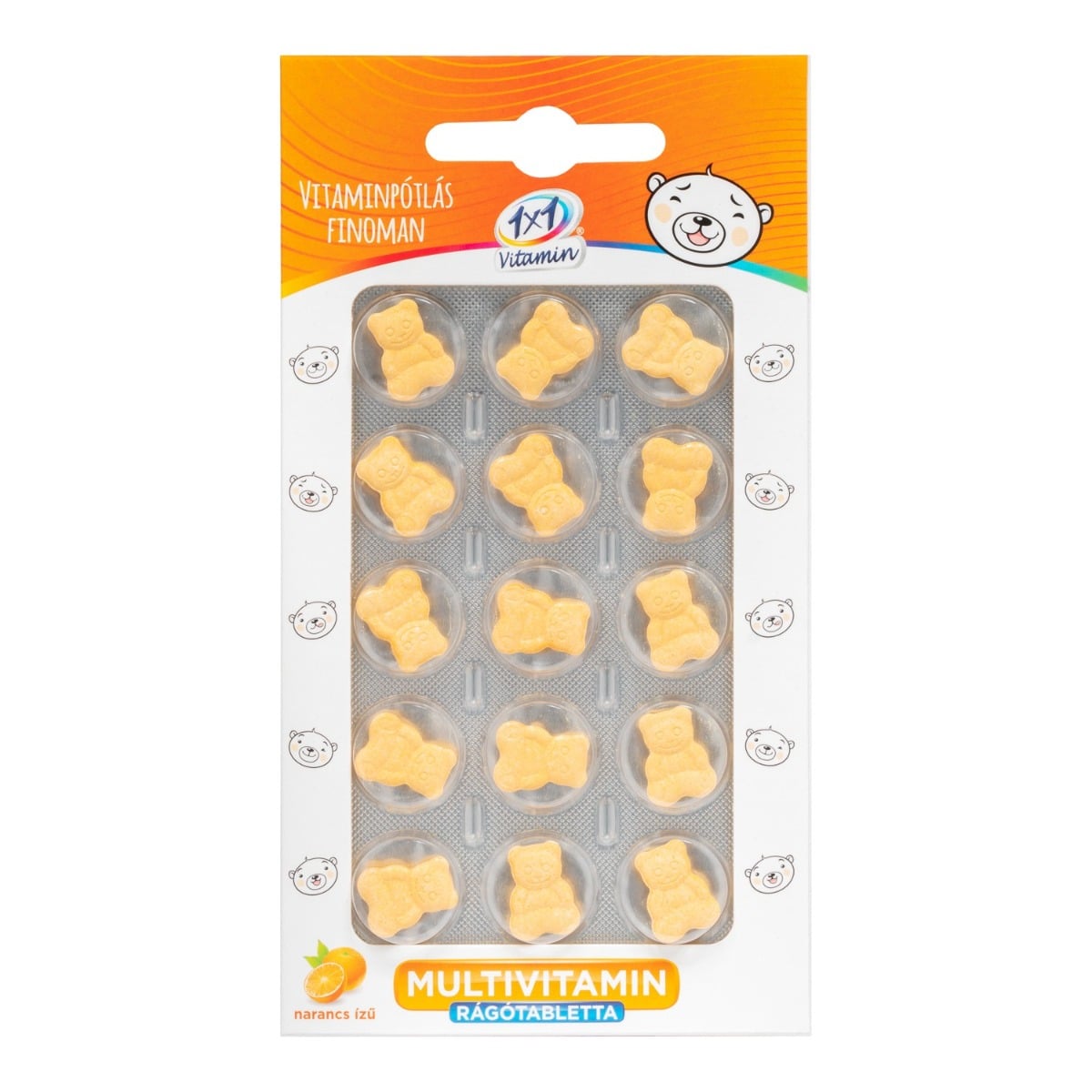1x1 Vitamin Multivitamin narancsízű rágótabletta mackó - 15db 1 1x1 Vitamin Multivitamin narancsízű rágótabletta mackó - 15db