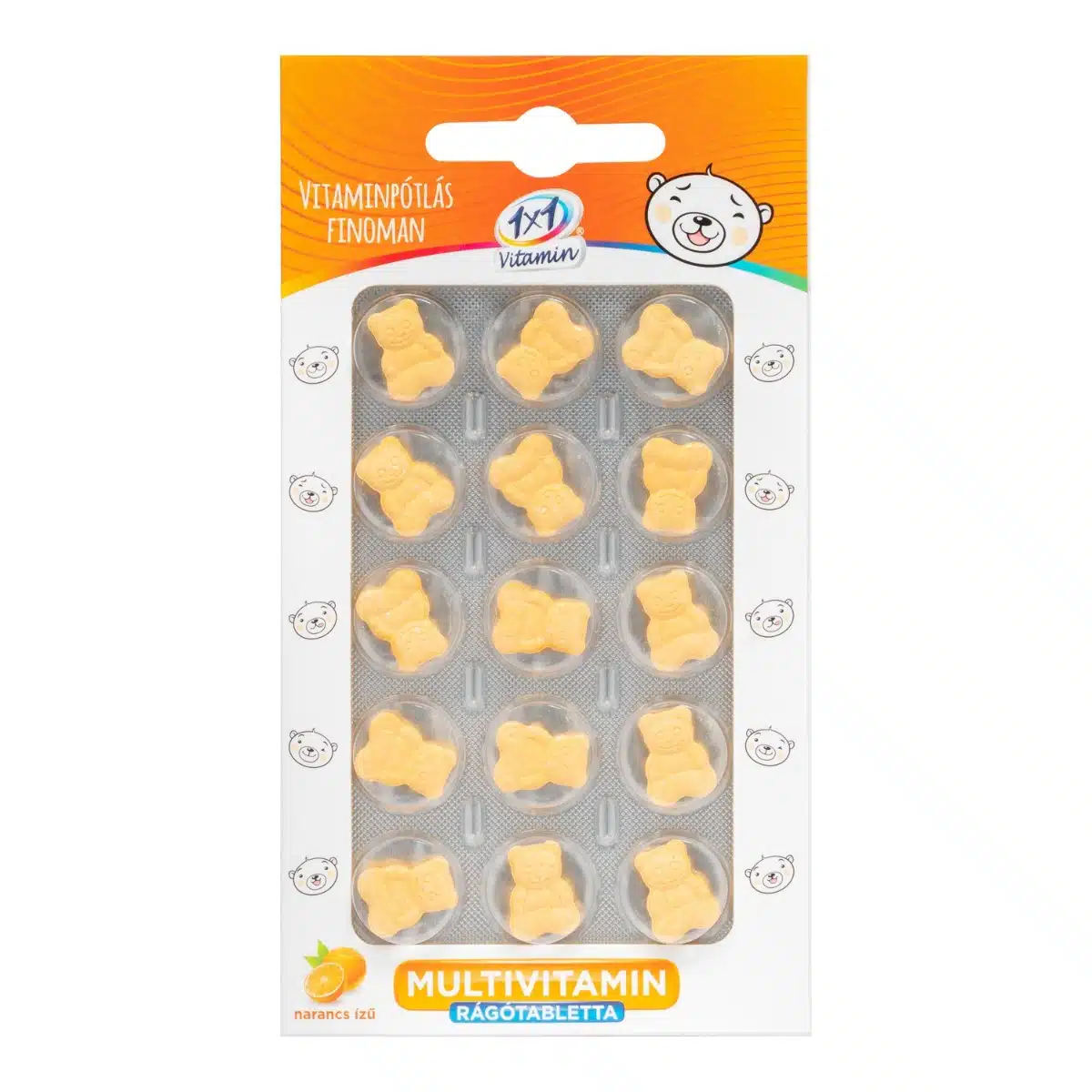 1x1 Vitamin Multivitamin narancsízű rágótabletta mackó - 15db 1 1x1 Vitamin Multivitamin narancsízű rágótabletta mackó - 15db