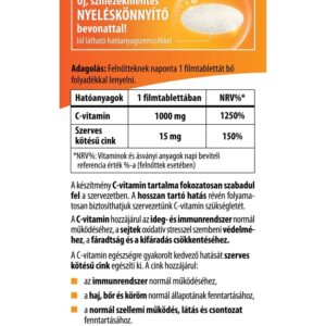 BioCo C+Cink RETARD C-vitamin 1000 mg + szerves cink CSALÁDI CSOMAG - 100db - Image 2