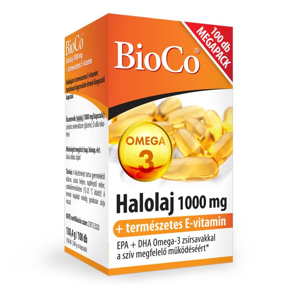 BioCo Halolaj 1000 mg kapszula MEGAPACK - 100db 1 BioCo Halolaj 1000 mg kapszula MEGAPACK