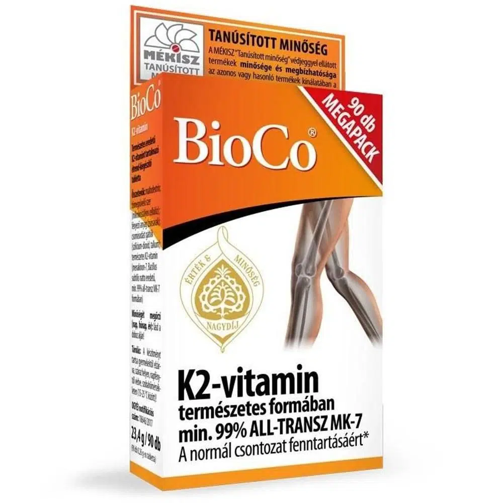 BioCo K2-vitamin tabletta MEGAPACK - 90db 1 BioCo K2-vitamin tabletta MEGAPACK