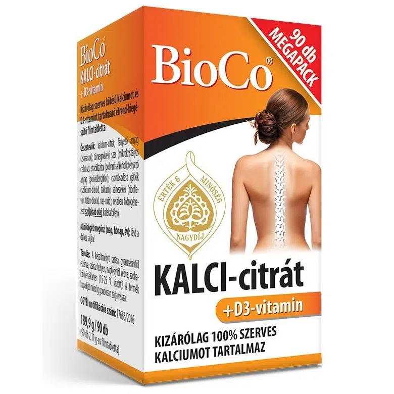 BioCo KALCI-citrát + D3-vitamin MEGAPACK - 90db 1 BioCo KALCI-citrát + D3-vitamin MEGAPACK - 90db