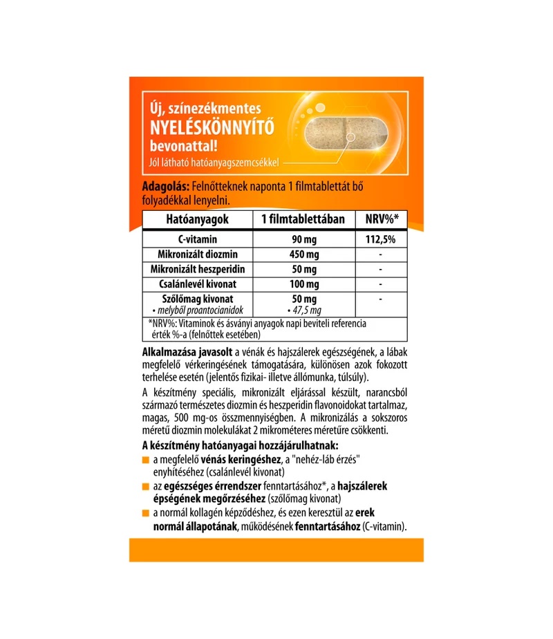 BioCo Mikronizált Diozmin + Heszperidin filmtabletta - 60db 2 BioCo Mikronizált Diozmin + Heszperidin filmtabletta - 60db - Image 2