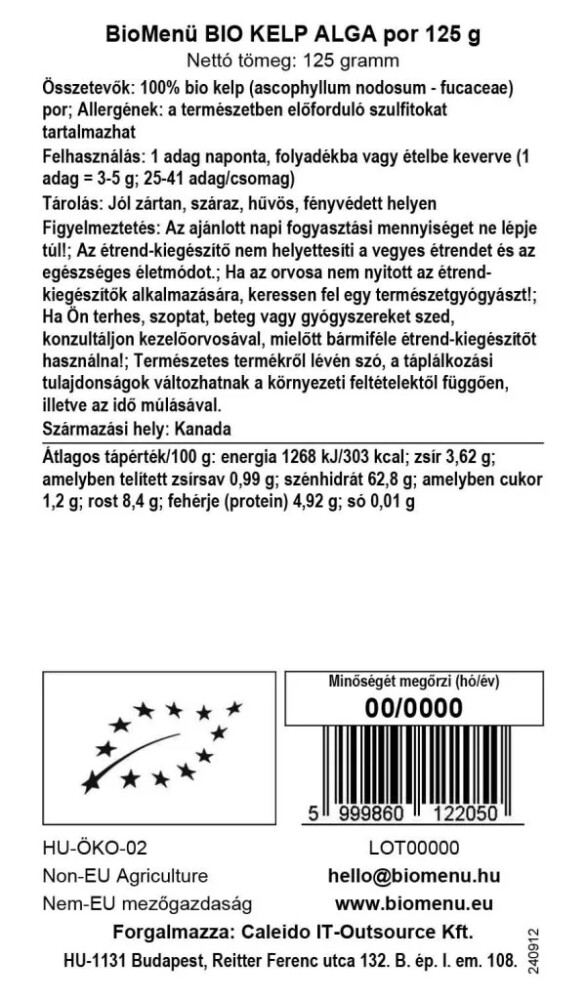 BioMenü Bio Kelp algapor - 125g 2 BioMenü Bio Kelp algapor - 125g - Image 2