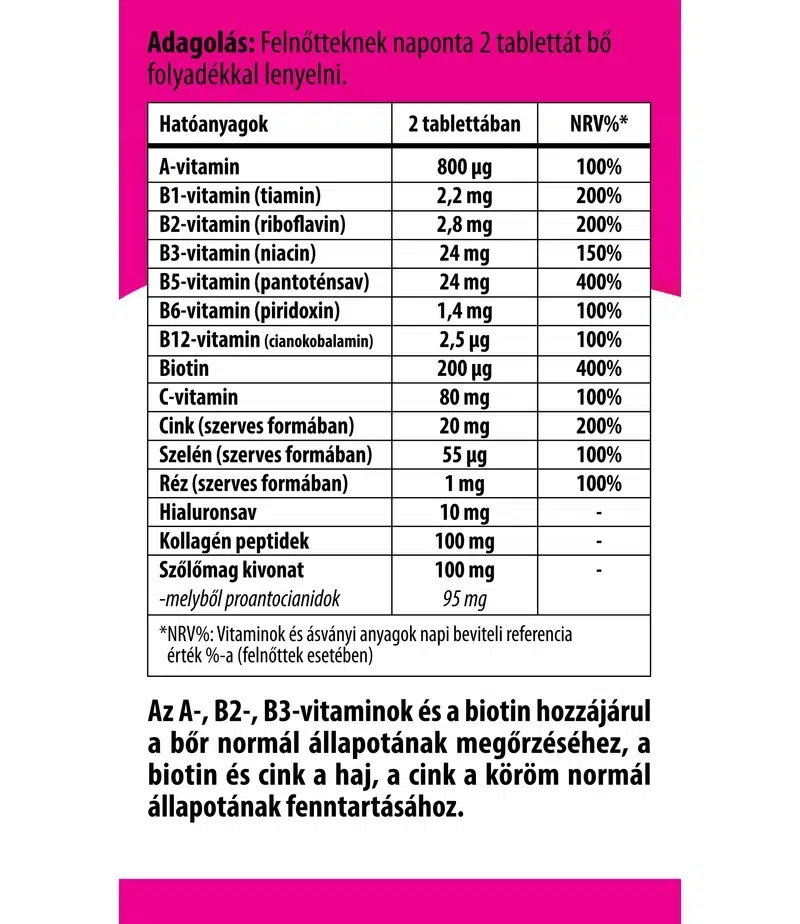 BioCo Szépség EXTRA tabletta - 60db 2 BioCo Szépség EXTRA tabletta - 60db - Image 2