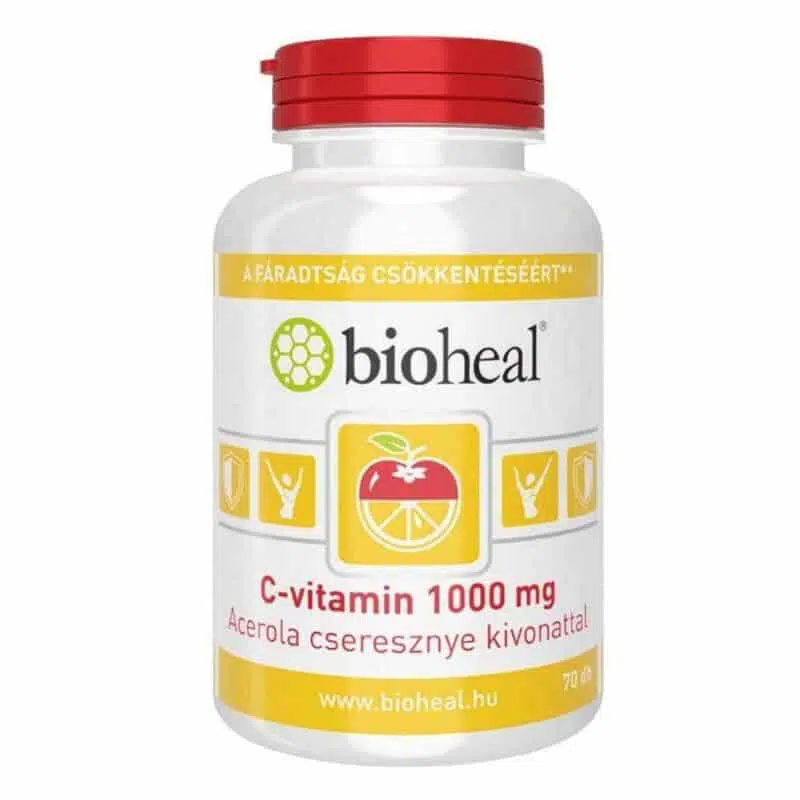 Bioheal C-vitamin 1000mg acerola cseresznye kivonattal filmtabletta - 70db 1 Bioheal C-vitamin 1000mg acerola cseresznye kivonattal filmtabletta - 70db