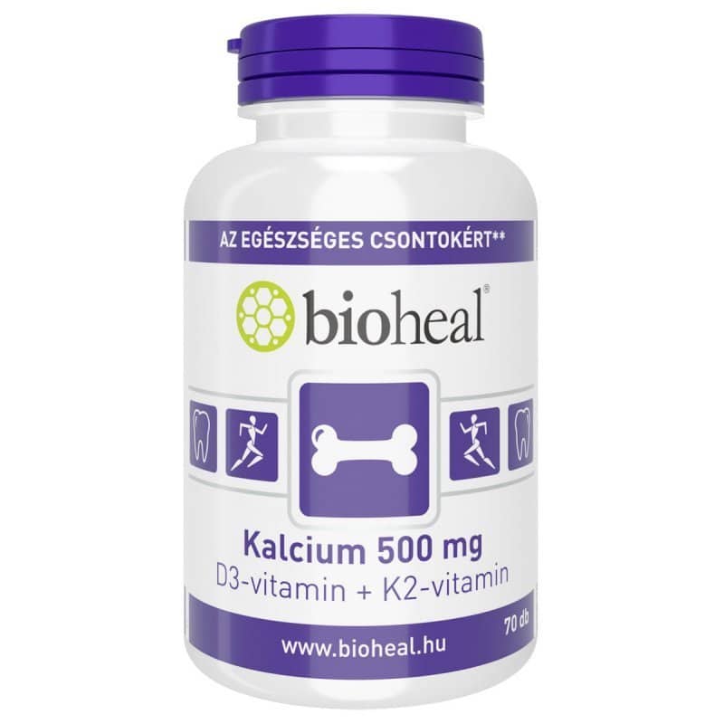 Bioheal Kalcium + D3-vitamin + K2-vitamin tabletta - 70db 1 Bioheal Kalcium + D3-vitamin + K2-vitamin tabletta - 70db