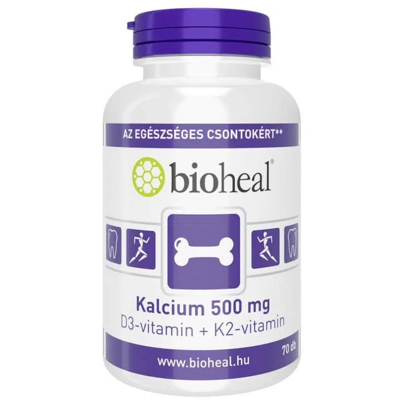 Bioheal Kalcium + D3-vitamin + K2-vitamin tabletta - 70db 1 Bioheal Kalcium + D3-vitamin + K2-vitamin tabletta - 70db