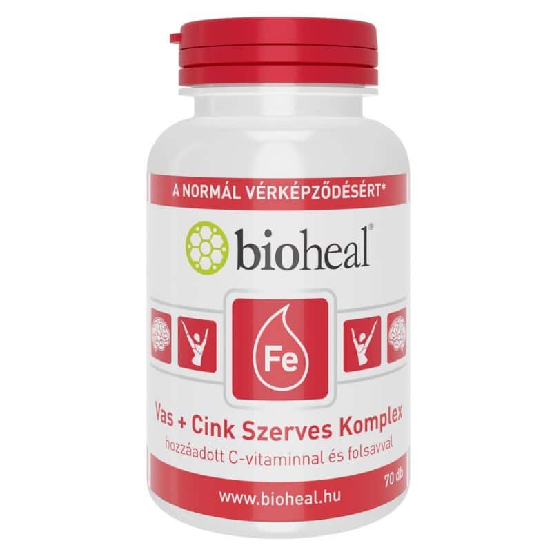 Bioheal Vas + Cink szerves komplex tabletta - 70db 1 Bioheal Vas + Cink szerves komplex tabletta – 70db