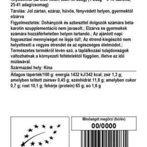 Biomenü Bio Chlorella és Spirulina algatabletta - 125g - Image 2