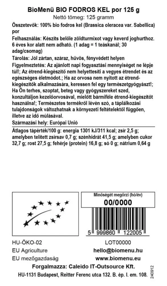 Biomenü Bio Fodros kel por - 125g 2 Biomenü Bio Fodros kel por - 125g - Image 2