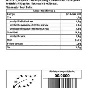 Biomenü Bio Útifűmaghéjliszt - 125g 3 Biomenü Bio Útifűmaghéjliszt - 125g - Image 2