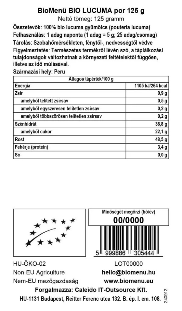 Biomenü Bio lucuma por - 125g 2 Biomenü Bio lucuma por - 125g - Image 2