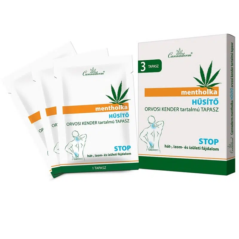 Cannaderm Mentholka Orvosi kender tartalmú tapasz - 3db 1 Cannaderm Mentholka Orvosi kender tartalmú tapasz - 3db