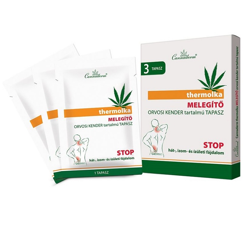 Cannaderm Thermolka Orvosi kender tartalmú tapasz - 3db 1 Cannaderm Thermolka Orvosi kender tartalmú tapasz - 3db