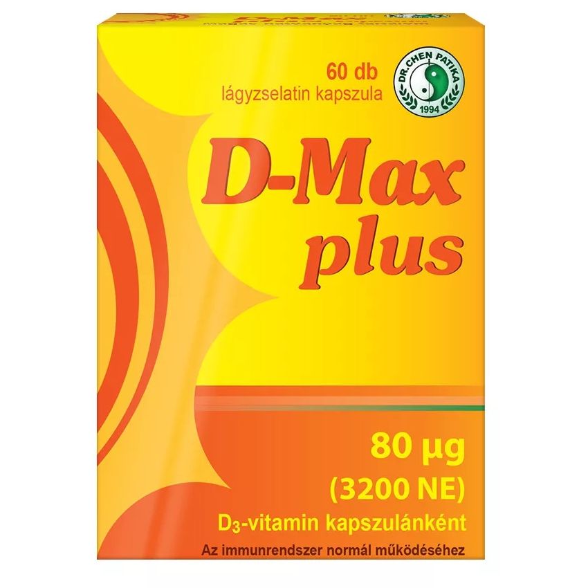Dr. Chen D-Max Plus D3-vitamin 3200NE kapszula - 60db 1 Dr. Chen D-Max Plus D3-vitamin 3200NE kapszula - 60db