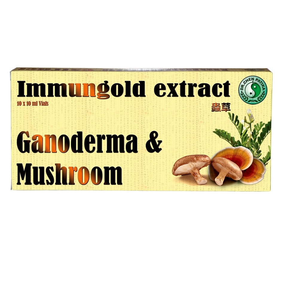 Dr. Chen Immungold Extract Ganoderma&Mushroom ganodermás ivóampulla - 10x10ml 1 Dr. Chen Immungold Extract Ganoderma&Mushroom ganodermás ivóampulla - 10x10ml
