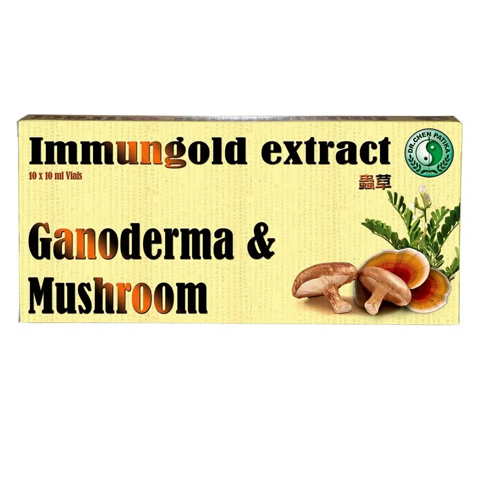 Dr. Chen Immungold Extract Ganoderma&Mushroom ganodermás ivóampulla - 10x10ml 1 Dr. Chen Immungold Extract Ganoderma&Mushroom ganodermás ivóampulla - 10x10ml
