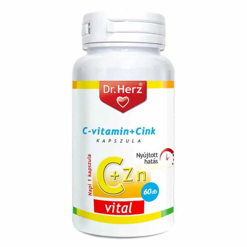 Dr. Herz C-vitamin + Szerves Cink RETARD kapszula - 60db 1 Dr. Herz C-vitamin+Cink RETARD kapszula - 60db