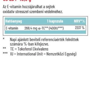 Dr. Herz E-vitamin 400IU lágyzselatin kapszula - 60db 3 Dr. Herz E-vitamin 400IU lágyzselatin kapszula - 60db - Image 2