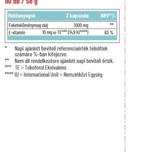 Dr. Herz Feketekömény olaj + E-vitamin kapszula - 90db 3 Dr. Herz Feketekömény olaj + E-vitamin kapszula - 90db - Image 2