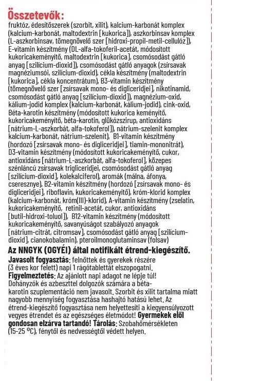 Dr. Herz gyerek multivitamin + D-vitamin rágótabletta - 60db 2 Dr. Herz gyerek multivitamin + D-vitamin rágótabletta - 60db - Image 2