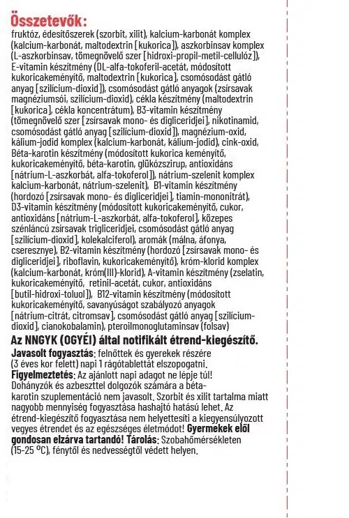 Dr. Herz gyerek multivitamin + D-vitamin rágótabletta - 60db 2 Dr. Herz gyerek multivitamin + D-vitamin rágótabletta - 60db - Image 2