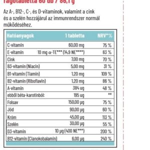 Dr. Herz gyerek multivitamin + D-vitamin rágótabletta - 60db 5 Dr. Herz gyerek multivitamin + D-vitamin rágótabletta - 60db - Image 3