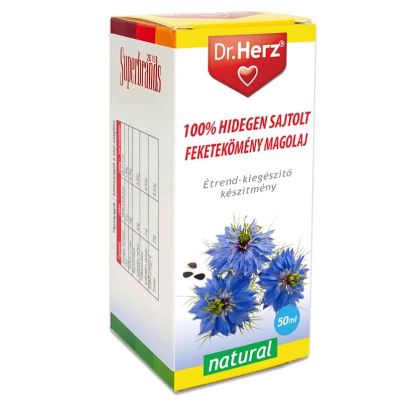 Dr. Herz 100% Hidegen Sajtolt Feketekömény Magolaj - 50ml 1 Dr. Herz Hidegen sajtolt Feketekömény magolaj - 50ml