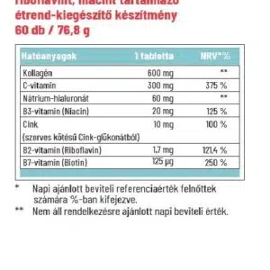 Dr. Herz Kollagén Forte Hialuronnal tabletta - 60db 3 Dr. Herz Kollagén Forte Hialuronnal tabletta - 60db - Image 2