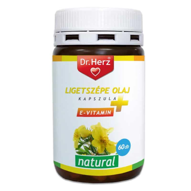 Dr. Herz Ligetszépe Olaj + E-vitamin kapszula - 60db 1 Dr. Herz Ligetszépe olaj + E-vitamin kapszula - 60db
