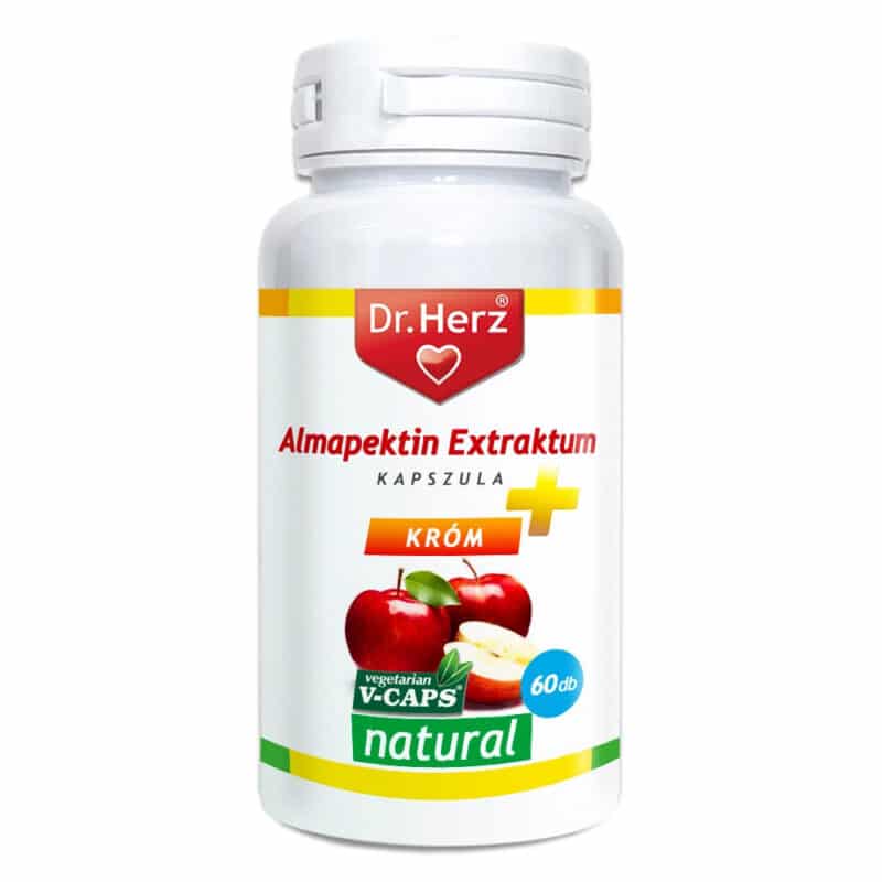 Dr. Herz Almapektin Extraktum + Króm kapszula - 60db 1 Dr. Herz almapektin kivonat 400mg + Króm kapszula - 60db