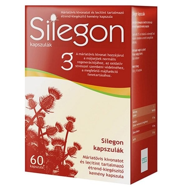 Silegon máriatövis májtisztító kapszula - 60db 1 Silegon máriatövis májtisztító kapszula - 60db