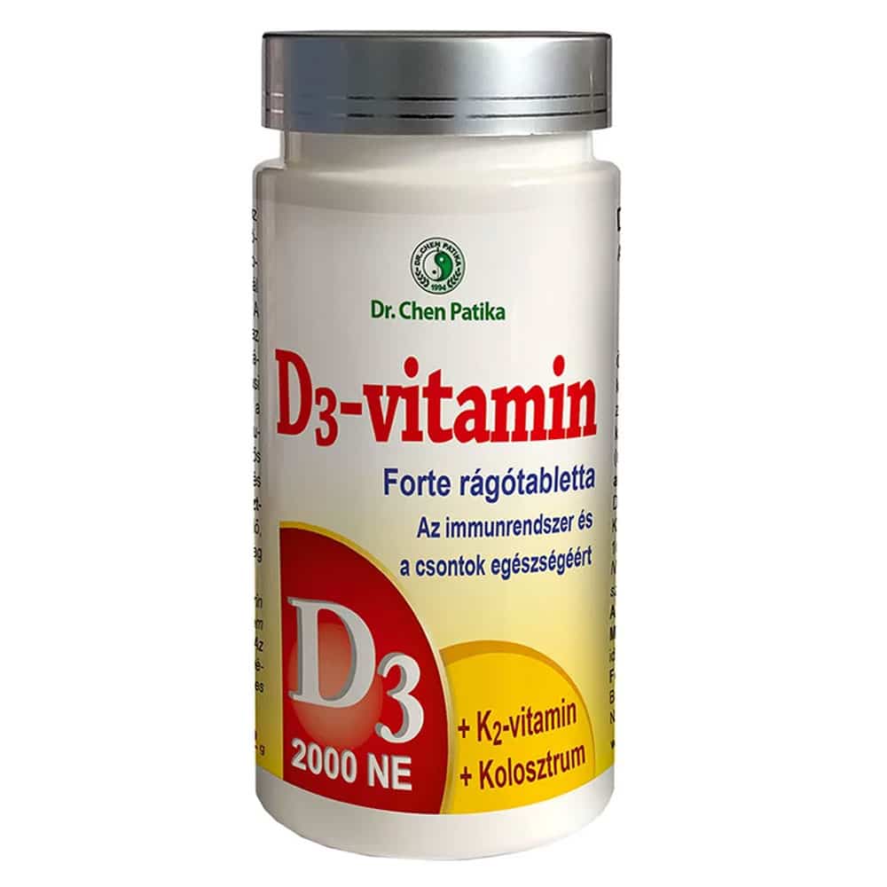 Dr. Chen D3-vitamin Forte rágótabletta - 60db 1 Dr. Chen D3-vitamin Forte rágótabletta - 60db
