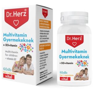 Dr. Herz gyerek multivitamin + D-vitamin rágótabletta - 60db