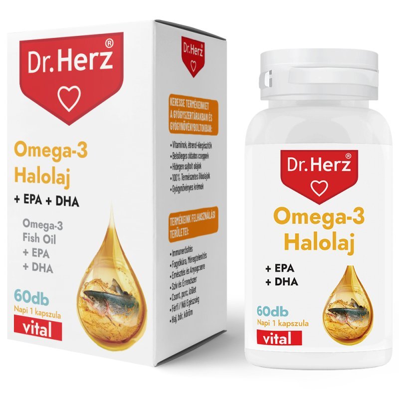 Dr. Herz Omega-3 Halolaj kapszula - 60db 1 Dr. Herz Omega-3 Halolaj kapszula - 60db