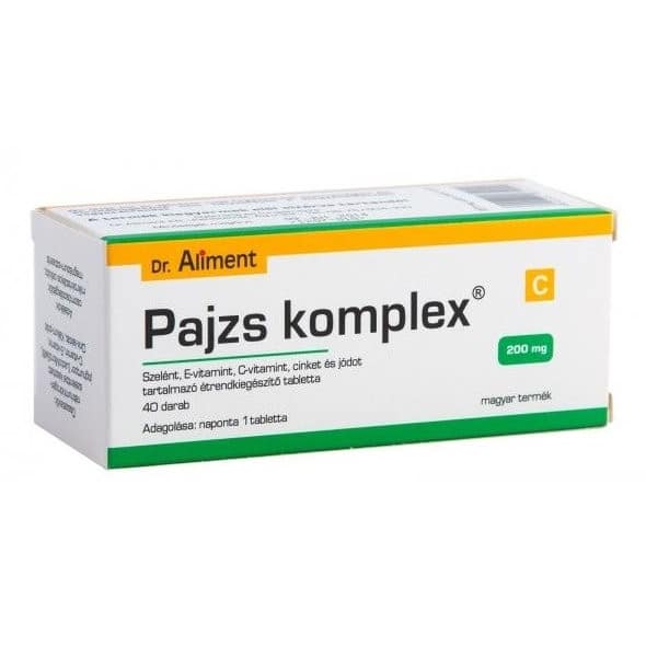 Dr. Aliment Pajzs komplex - Jód tartalmú tabletta - 40db 1 Dr. Aliment Pajzs komplex tabletta - 40db