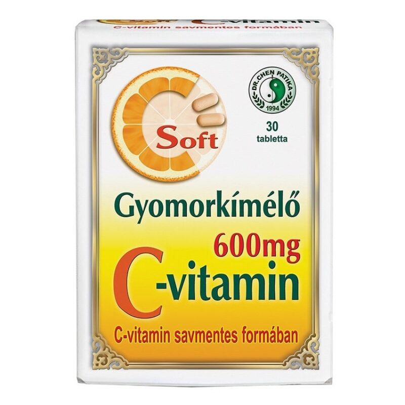 Dr. Chen Soft Gyomorkímélő C-vitamin tabletta - 30db 1 drchen-c-vitamin-gyomor-kimelo