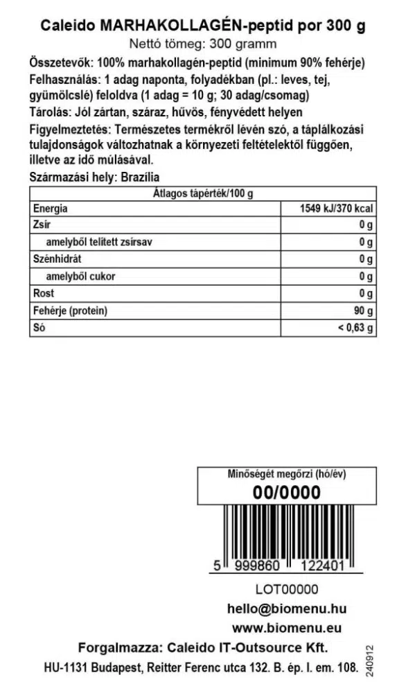 Caleido Marhakollagén-peptid por – 300g 2 Caleido Marhakollagén-peptid por – 300g - Image 2