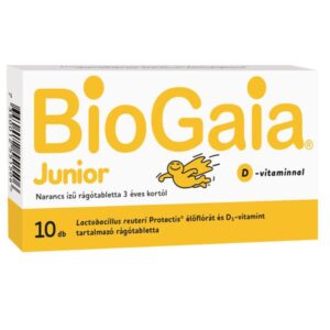 BioGaia Junior D-vitamin narancs ízű rágótabletta - 10db
