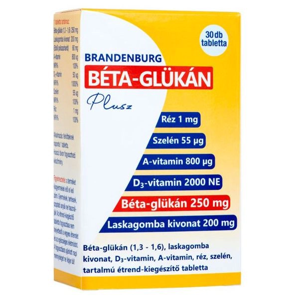 Brandenburg Béta-Glükán plusz tabletta - 30db 1 Brandenburg Béta-Glükán plusz tabletta - 30db