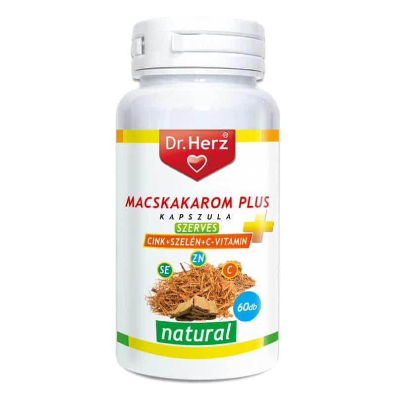 Dr. Herz Macskakarom Plusz Szerves Cink+Szelén+C-vitamin kapszula - 60db 1 Dr. Herz Macskakarom Plusz Szerves Cink+Szelén+C-vitamin kapszula - 60db
