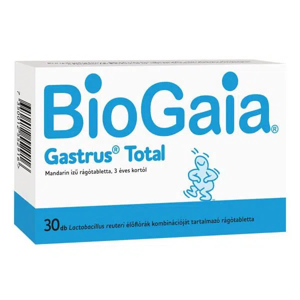 BioGaia Gastrus Total mandarin rágótabletta - 30db 1 BioGaia Gastrus Total mandarin rágótabletta - 30db