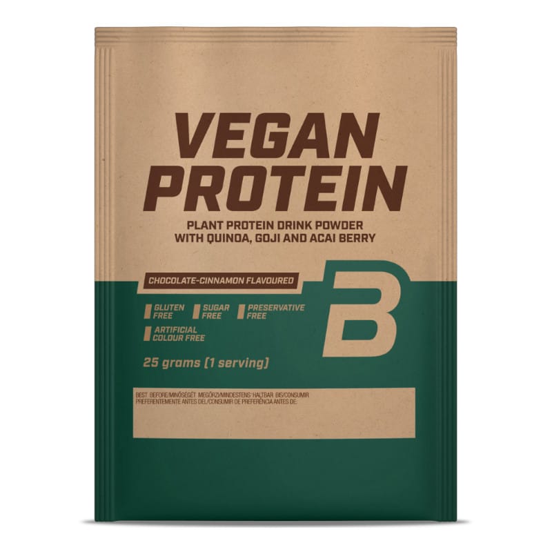 BioTech USA Vegan Protein csokoládé-fahéj - 10x25g 1 BioTech USA Vegan Protein csokoládé-fahéj - 10x25g