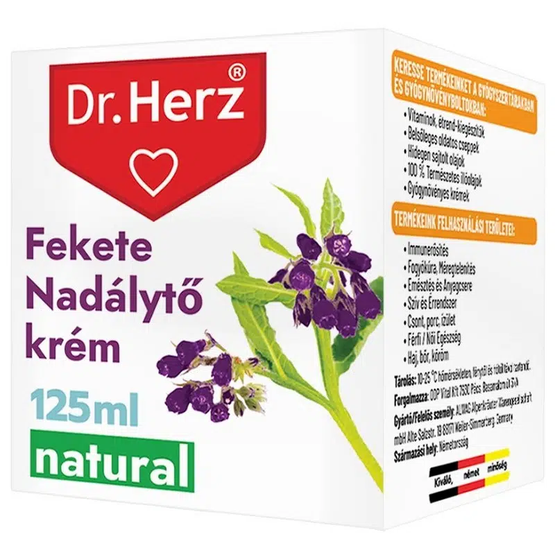 Dr. Herz Fekete nadálytő krém - 125ml 1 Dr. Herz Fekete nadálytő krém - 125ml