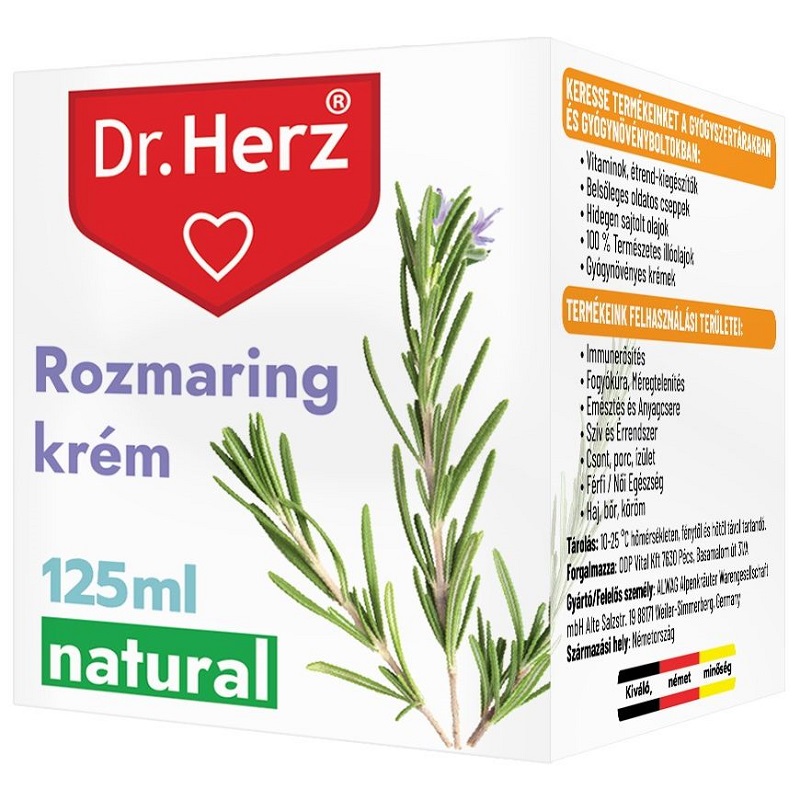 Dr. Herz Rozmaring krém - 125ml 1 Dr. Herz Rozmaring krém - 125ml