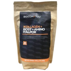 Biocom Kollagén+Rost+Amino mangó ízű italpor utántöltő - 510g