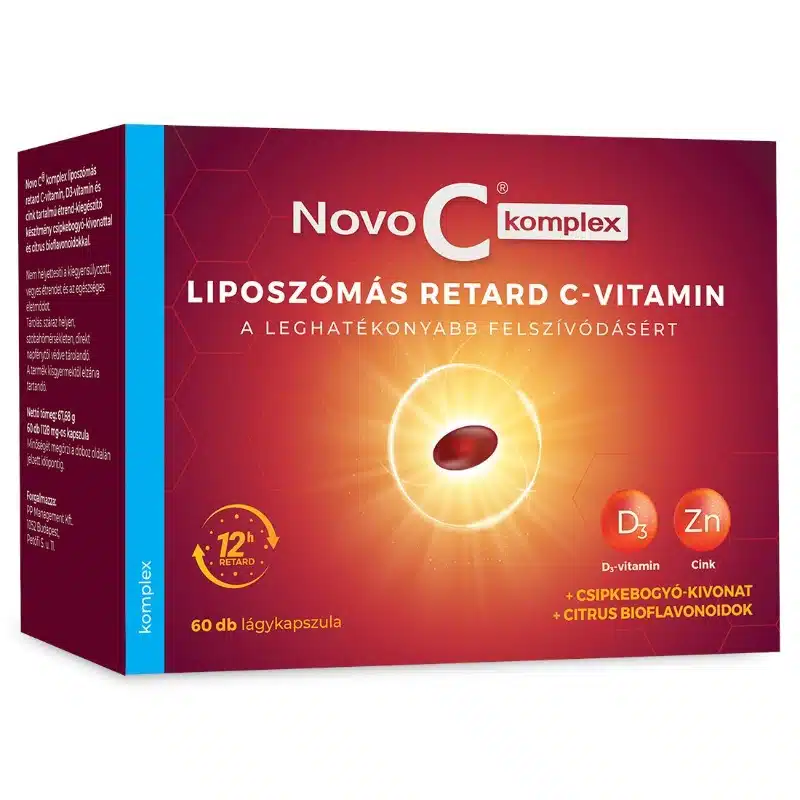 Novo C Komplex Liposzómális RETARD C-vitamin +D3+Cink kapszula – 60db 1 Novo C Komplex Liposzómális RETARD C-vitamin +D3+Cink kapszula – 60db